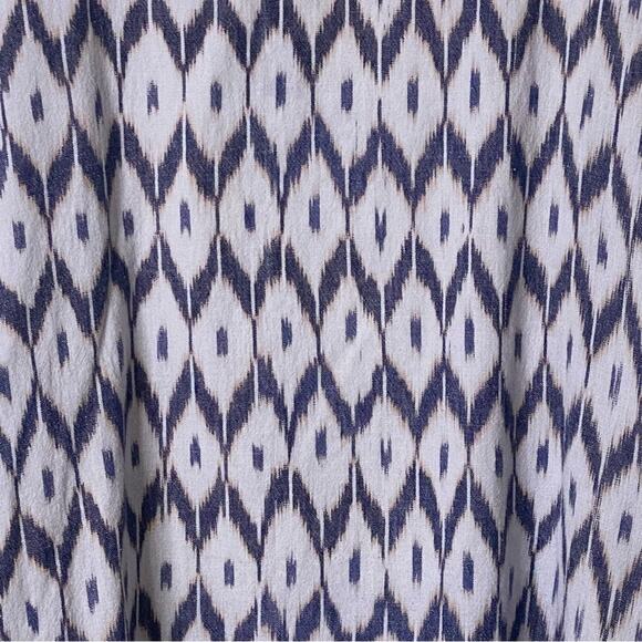 Earthbound Trading Co L/XL Fringe Short Sleeve Open Front Ikat Cardigan - Picture 6 of 8